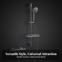 Wall-Mounted Shower Kit with Shelf | Matte, Thermostatic Shower Mixer, for bath