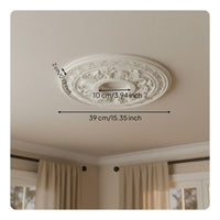 Ornate Ceiling Medallion Easy to Install Rosette Ceiling Plate for Living Room