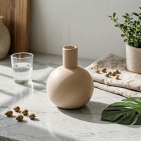Geometric Ceramic Vase Nordic Design Room Decor Highlight Matte Finish Home Decor for Entrance