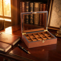 Wooden Watch Box Transparent Lid Watch Box Easy to Organize