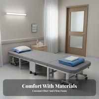 Folding Ottoman Bed Foldable Design Household Furniture Space-Saving for Adults
