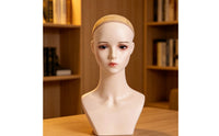 Hairpiece Display Head Braided Hair Look Female Mannequin Head Easy to Decorate Jewelry Display Bust for Salon Owners, Photo Photography