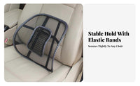 Bead Points Mesh Cushion Striped Edge Ergonomic Back Support
