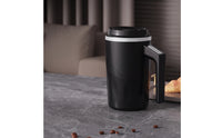 Automatic Stirring Coffee Mug with Temperature Display Insulated Electric Mixing Cup Digital Stirring Mug with Lid for Professionals, Commuters, Office, Travel, Kitchen