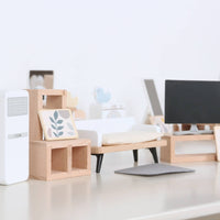 Wooden Pretend Play Furniture Realistic Features Dollhouse Garden Furniture Set Miniature Backyard Playground Long-Lasting