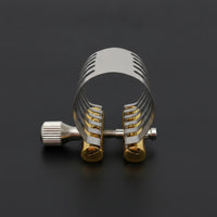 Instrument Attachment Ligature Ribbed Metal Ligature Clamp Instrument Accessory for Clarinetists, Saxophonists