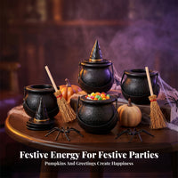 36 Pieces Halloween Decoration Set Witch Decor Set Textured Reusable for Desk