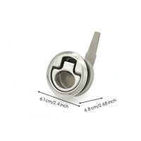 Stainless Steel Embedded Pull Handle Lock Compact Recessed Latch with Pull Handle Long-Lasting Hardware Secure for RV Compartments
