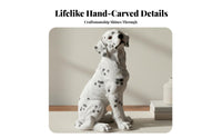 Hand-Painted Details Resin Dog Figurine Realistic Design Dog Figurine Cute Appearance for Bookshelf Display, Mantelpiece, Office Desk