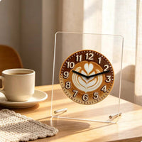 Silent Desk Clock Decorative Flower Clock Easy Reading Home Decor for Parents