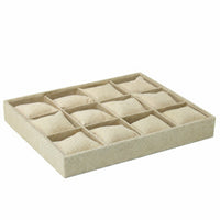 Watch Tray with Pillows Rectangular Jewelry Tray with Pillows Velvet Organizer for Jewelers, Collectors, Retail Counters, Dressing Tables