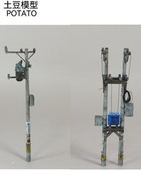 土豆模型1/64比例变压器模型电线杆模型户外电线杆模型变压器模型