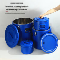 Lianshang Plastic Insulated Bucket Set with Lids (Orange, 4 Pieces)
