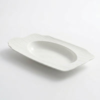 Artistic Ceramic Boat Bowl, Modern Minimalist Style