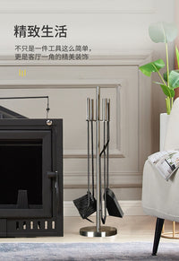 壁炉工具 真火壁炉清灰工具四件套 不锈钢
