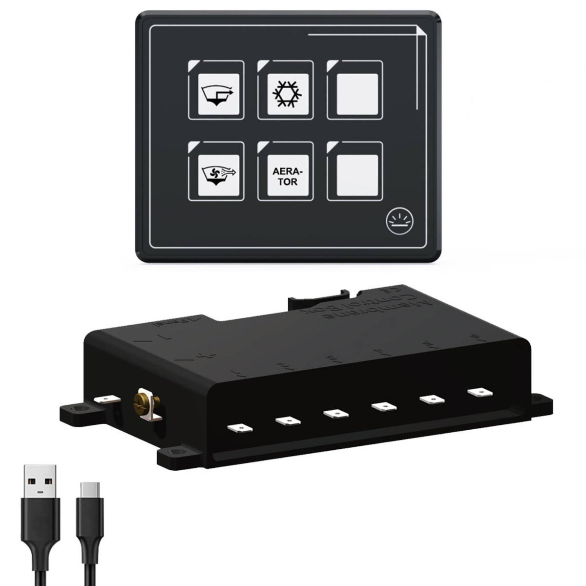 Bluetooth 6 Gang Switch Panel Momentary 6-Button Switch Panel Power Toggle Slim for RV Owners, Boat Builders