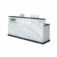 Modern Front Desk Counter Reception Retail Checkout Counter Sturdy Material Spacious Workspace Suitable for Retailers Receptionists Boutique Salon Corporate Workplace