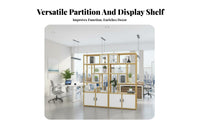 Multi-Functional Room Divider Bookcase Multifunctional Freestanding Partition Shelf Sturdy Construction Modern Bookcase Cabinet Space-Saving for Homeowners, Business Owners, Students, Entryway, Hallway, Bedroom, Small Areas