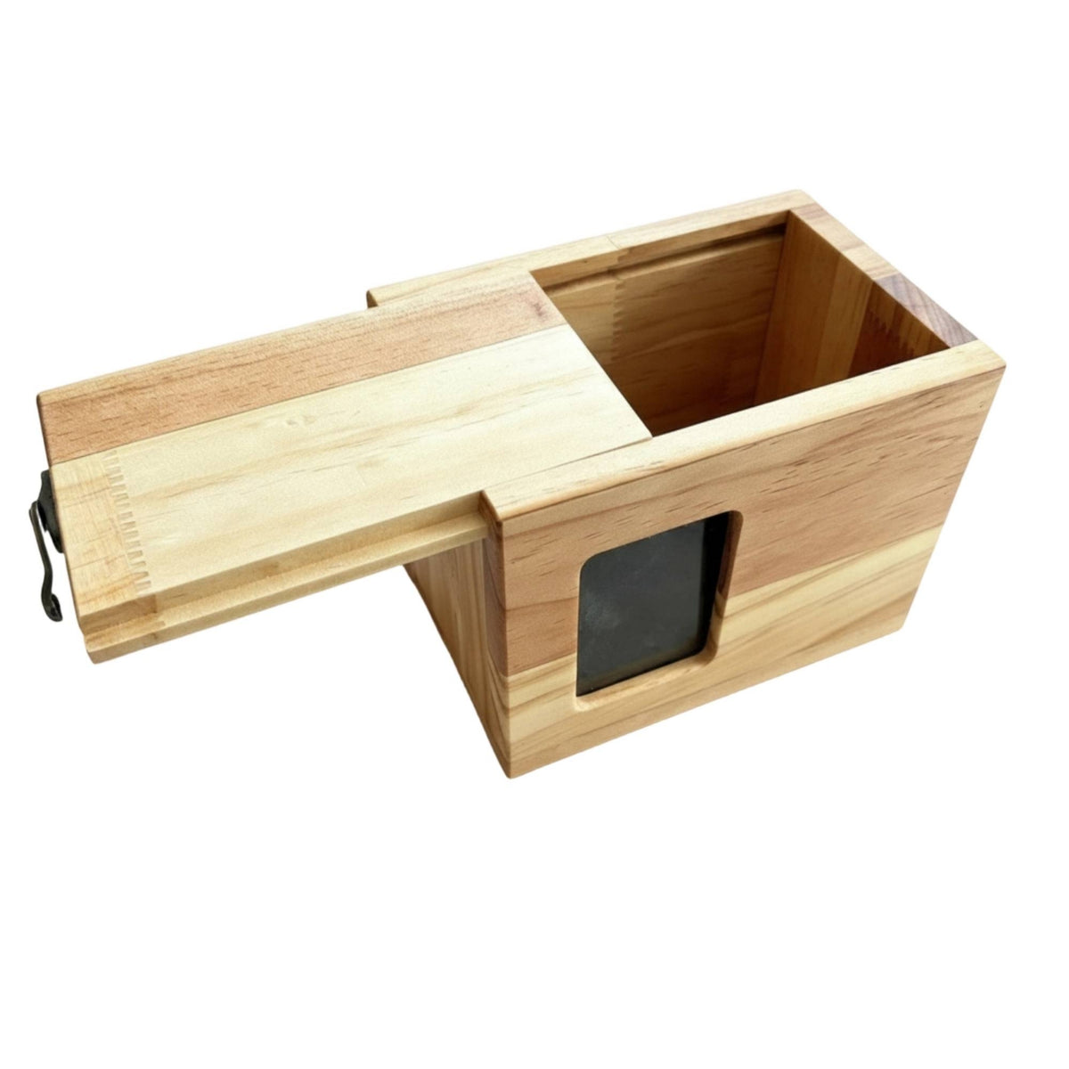 Pet Memorial Cremains Box Pet Cremains Box Two-Tone Wood Grain Smooth Finish