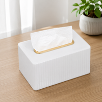 Transparent Acrylic Tissue Box, for Office and Living Room, Modern Minimalist Model 19.5 × 12.5 × 10 cm