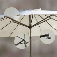 Rectangular Patio Umbrella Tilting Umbrella with Water Base Adjustable Height for Garden, Balcony, Market Stall