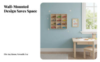 Wooden Toy Car Display Case Particle-Resistant Wall-Mounted Model Car Rack Wall Mounted Display Rack Natural Wood