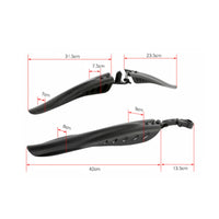 2 Pieces Widened Mountain Bike Mudguard Wide Coverage Mountain Bike Mudguard Splash Protection Full Cover Cycle Mudguard Easy to Install for Rainy Ride, Muddy Road, Trail Riding