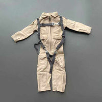 Flap Pockets Doll Pilot Suit Front Zipper Pilot Coverall Long Sleeves Single-Piece Coverall Stitched Seams