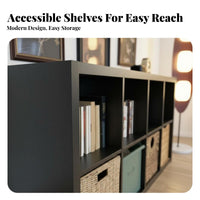 Cube Organizer Exposed Shelving Cube Storage Single-Piece Freestanding Customizable Design for Book Lovers, Students, Kid's Room