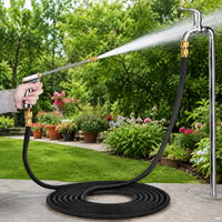 Car Wash Hose Spray Gun Metal Hose Reel Watering Nozzle Tap Water Compatible For Garden Watering
