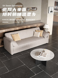 侘寂风小户型民宿公寓服装店会客区客厅接待直排休息区双人沙发
