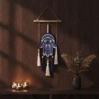 Beaded Wall Hanging Tassel Tapestry Textured for Living Room