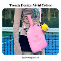 Racket Paddle Bag Stylish Crossbody Pickleball Bag Lightweight Single Strap Sports Backpack for Women, Outdoor, Travel