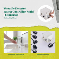 Automatic Detector Faucet Controller, Touchless Induction Tap Adapter, Bathroom Sink Motion Detector, Easy Installation, Water Saving, Universal Replacement