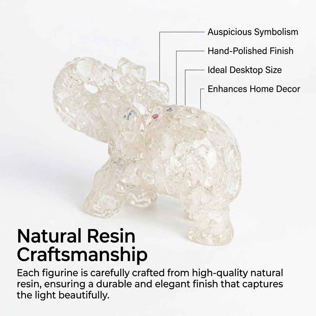 Crystal Elephant Home Decor, Gifts Women Mum Ornament, Crystal Gifts Women Mum Birthday, Elephant Figurine Office Decor, Resin Elephant Statue