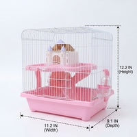 Portable Hamster Cage and Pet Carrier Multi-pack, Square Shape Wire Metal Habitat Suitable for Hamsters and Small Pets for Four Seasons Outdoor Use