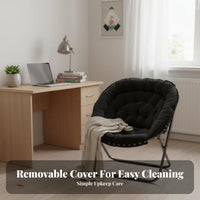 Luxuriously Soft Saucer Chair Foldable Padded Saucer Chair Modern Design