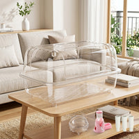 Hamster Habitat Villa and Modern Style Enclosure, Detachable Hamster Starter Kit, Luxury Cage with Interactive Transparent Viewing Design