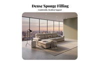 L-Shaped Sectional Sofa Nordic design Living Room Seating abrasion-resistantResistant Couch for Pet Owners, Apartment Dwellers, Small Spaces, Office