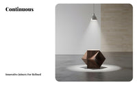 Polyhedron Side Table Artistic Design Nightstand Geometric Shape for Living Room