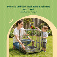 Stainless steel parrot cage