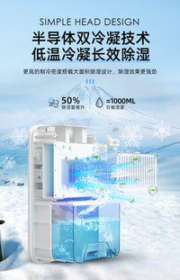 Dual-Core Desktop Dehumidifier with Air Purification and Aroma Function