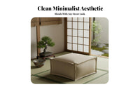 Square Pouf Ottoman Japanese design Floor seat Multi-Functional for Homeowners