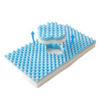 Egg Crate Foam Mattress for Pressure Sore Prevention, Removable Wedge Cushion