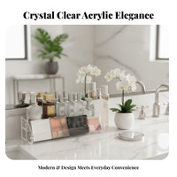 Tiered Cosmetic Stand Space-Saving Tiered Shelf Easy Assembly for Dressing Table