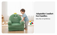 transformable Flip-Open Sofa Foldable Toddler Couch Soft Fabric for children, Toddlers