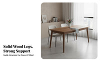 Space Saving Dining Table and Chairs Set Stable Structure Dining Table Set Sturdy Long-Lasting for Small Apartment Dwellers, Homeowners, Families, Restaurant, Living Room