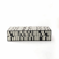 Jewelry Box with Hinged Lid Decorative Striped Jewelry Box Tabletop for Dresser