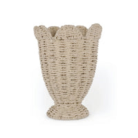 Woven Vase Handwoven Wicker Vase Compact for Living Room, Windowsill, Homeowners