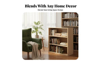 Large Capacity Floor Standing Bookcase Thickened Shelves Multi-Layer Bookshelf Stable Base Floor Standing Display Cabinet Reinforced Back Panel for Book Lovers, Office Workers, Homeowners, Living Room, Bedroom